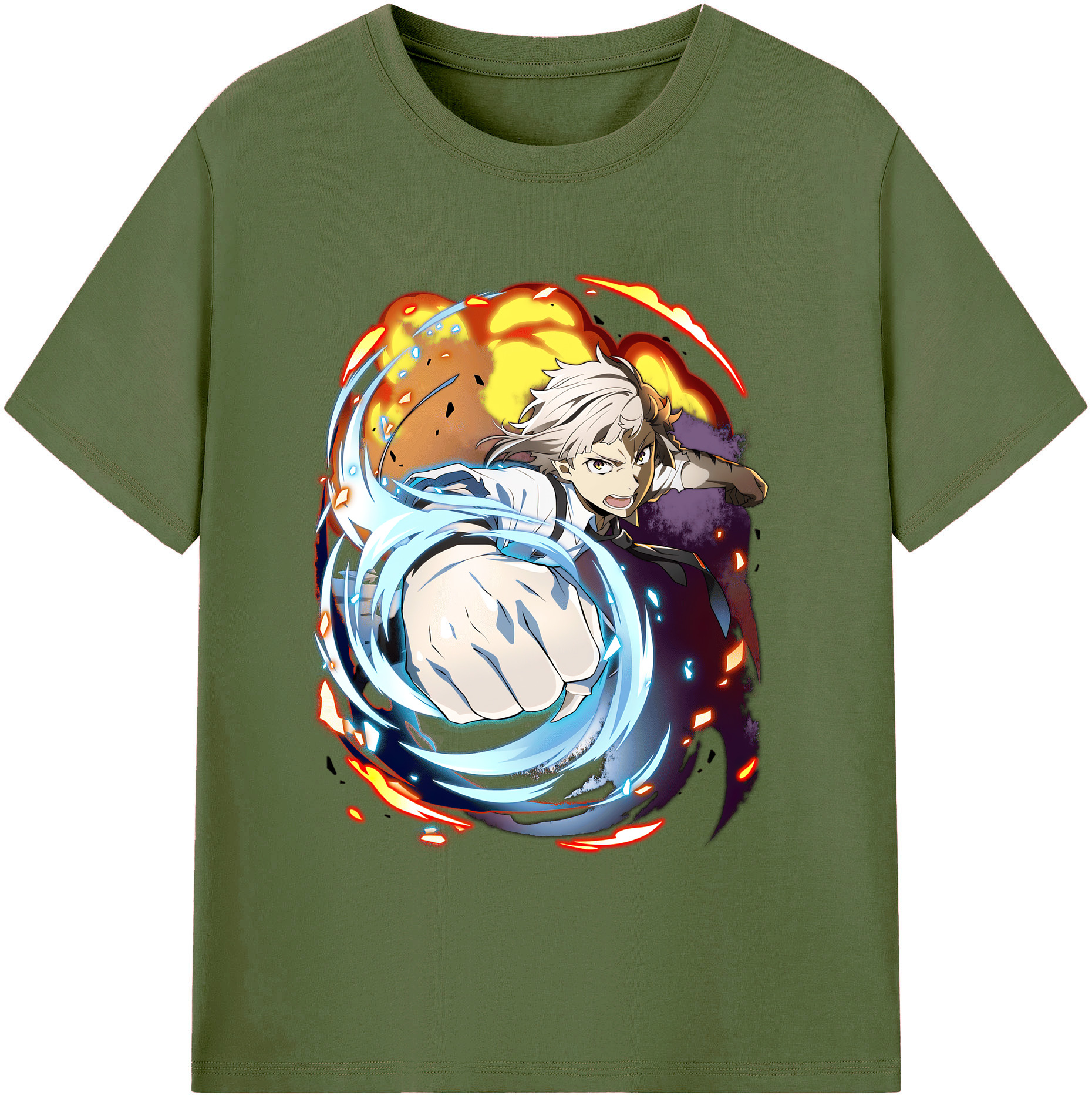 （画像用） 文豪ストレイドッグス Bungo Stray Dogs 綿100％半袖Tシャツ（フロントプリント）
